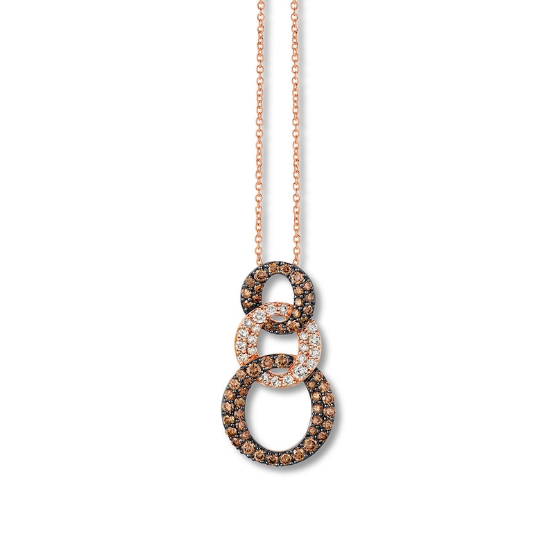 Le Vian Diamond Necklace 1-1/6 ct tw 14K Strawberry Gold