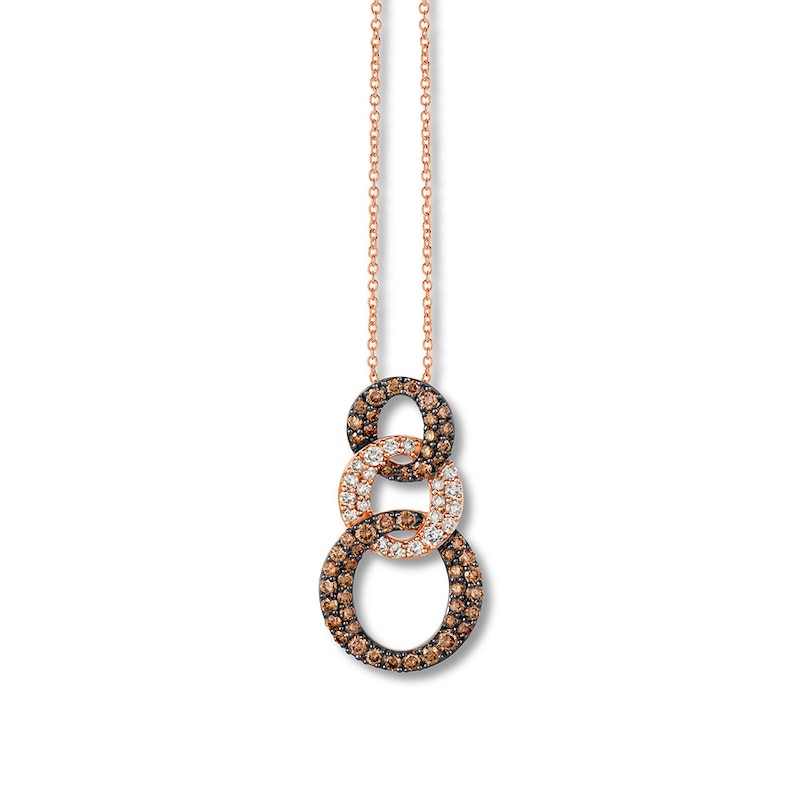 Main Image 1 of Le Vian Diamond Necklace 1-1/6 ct tw 14K Strawberry Gold
