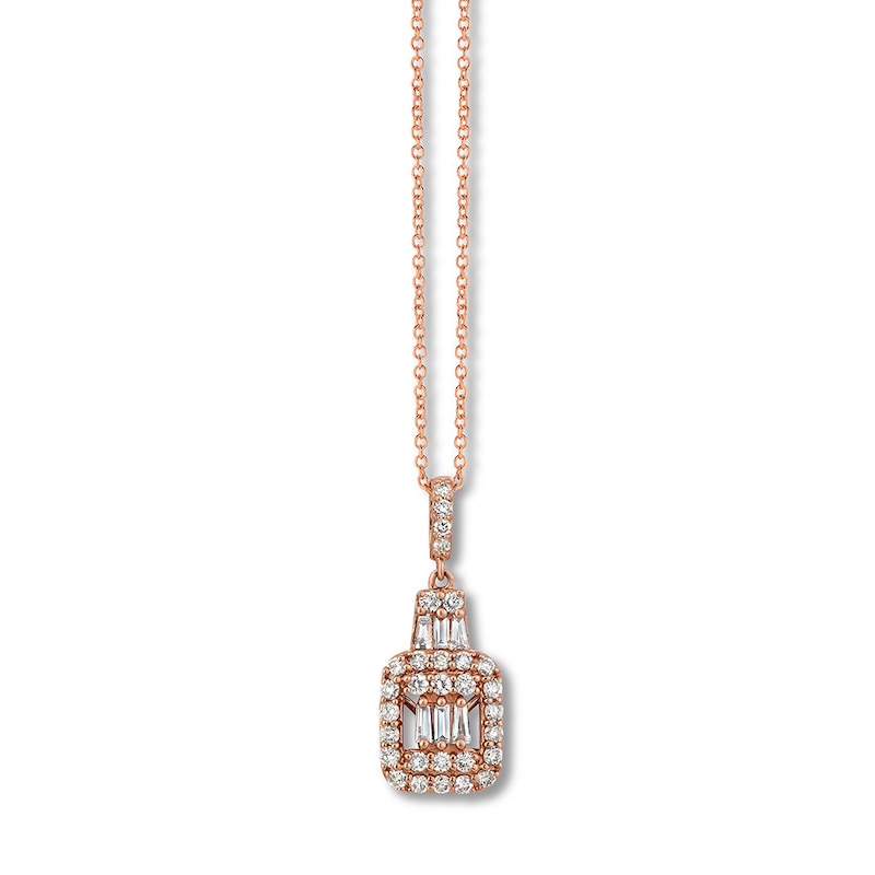 Main Image 1 of Le Vian Diamond Necklace 3/8 carat tw Baguette/Round 14K Gold