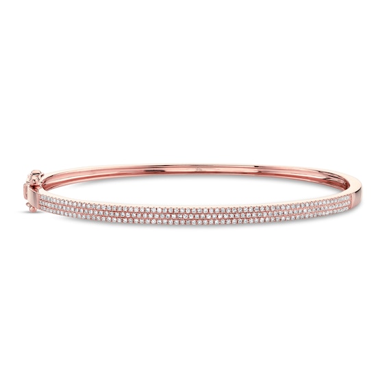 Jared The Galleria Of Jewelry Shy Creation Diamond Bangle 1/2 carat tw Round 14K Rose Gold Sc55002257Zs