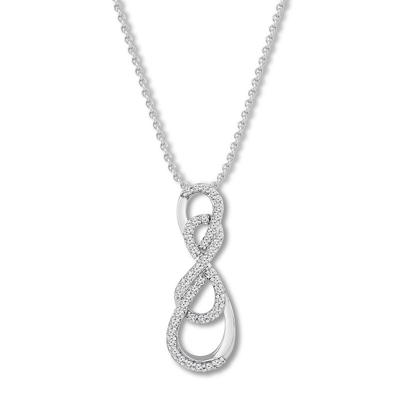 Main Image 1 of Diamond Necklace 1/4 carat tw Sterling Silver