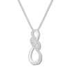 Thumbnail Image 0 of Diamond Swirl Necklace 1/4 ct tw Diamonds 10K White Gold