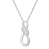 Thumbnail Image 1 of Diamond Swirl Necklace 1/4 ct tw Diamonds 10K White Gold