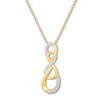 Thumbnail Image 0 of Diamond Infinity Necklace 1/10 carat tw 10K Yellow Gold