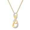 Thumbnail Image 0 of Diamond Infinity Necklace 1/10 carat tw 10K Yellow Gold