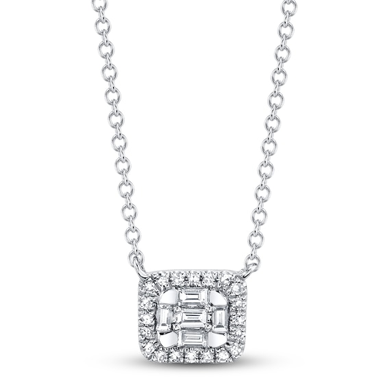 Shy Creation Diamond Necklace 1/8 ct tw 14K White Gold | Jared