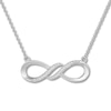 Thumbnail Image 1 of Infinity Swirl Necklace with Diamond Accents Sterling Silver