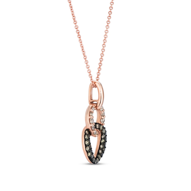 Main Image 2 of Le Vian Chocolate Diamond Necklace 3/8 carat tw 14K Strawberry Gold 18"