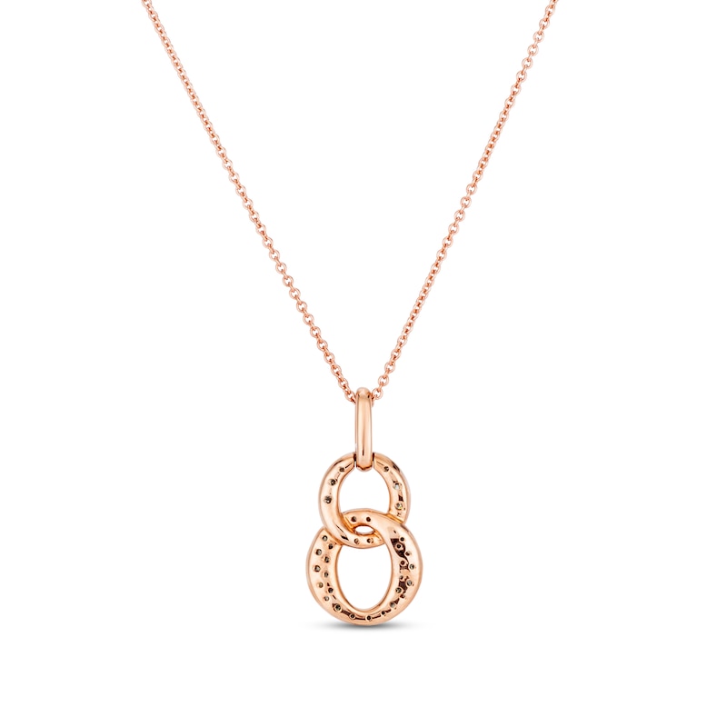 Le Vian Chocolate Diamond Necklace 3/8 carat tw 14K Strawberry Gold 18"