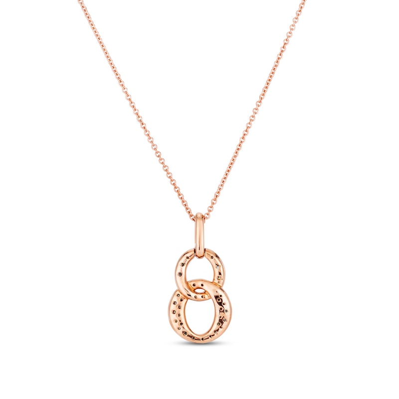 Main Image 3 of Le Vian Chocolate Diamond Necklace 3/8 carat tw 14K Strawberry Gold 18"