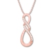 Thumbnail Image 0 of Diamond Infinity Necklace 1/15 ct tw 10K Rose Gold 19"
