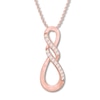 Thumbnail Image 1 of Diamond Infinity Necklace 1/15 ct tw 10K Rose Gold 19"