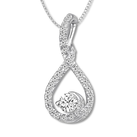 Hearts Desire Diamond Necklace 1/2 carat tw 18K White Gold Diamond