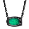 Thumbnail Image 3 of House of Virtruve Lab-Created Emerald Necklace Sterling Silver