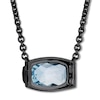 Thumbnail Image 3 of House of Virtruve Blue Topaz & Diamond Necklace Sterling Silver
