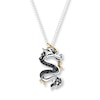 Thumbnail Image 0 of Dragon Necklace 1/8 ct tw Diamonds Sterling Silver/10K Gold
