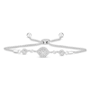 Hearts Desire Diamond Bolo Bracelet 1/3 ct tw Round 18K White Gold