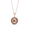 Thumbnail Image 1 of Le Vian Crème Brûlée Diamond Necklace 1/2 ct tw Round 14K Strawberry Gold