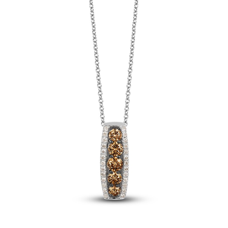 Main Image 1 of Le Vian Crème Brûlée Diamond Necklace 5/8 ct tw Round 14K Vanilla Gold