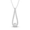 Thumbnail Image 1 of Diamond Pendant Necklace 3/4 ct tw Round 18K White Gold 18&quot;