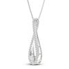 Thumbnail Image 2 of Diamond Pendant Necklace 3/4 ct tw Round 18K White Gold 18&quot;