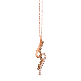 Le Vian Chocolate Diamond Necklace 3/4 ct tw 14K Strawberry Gold