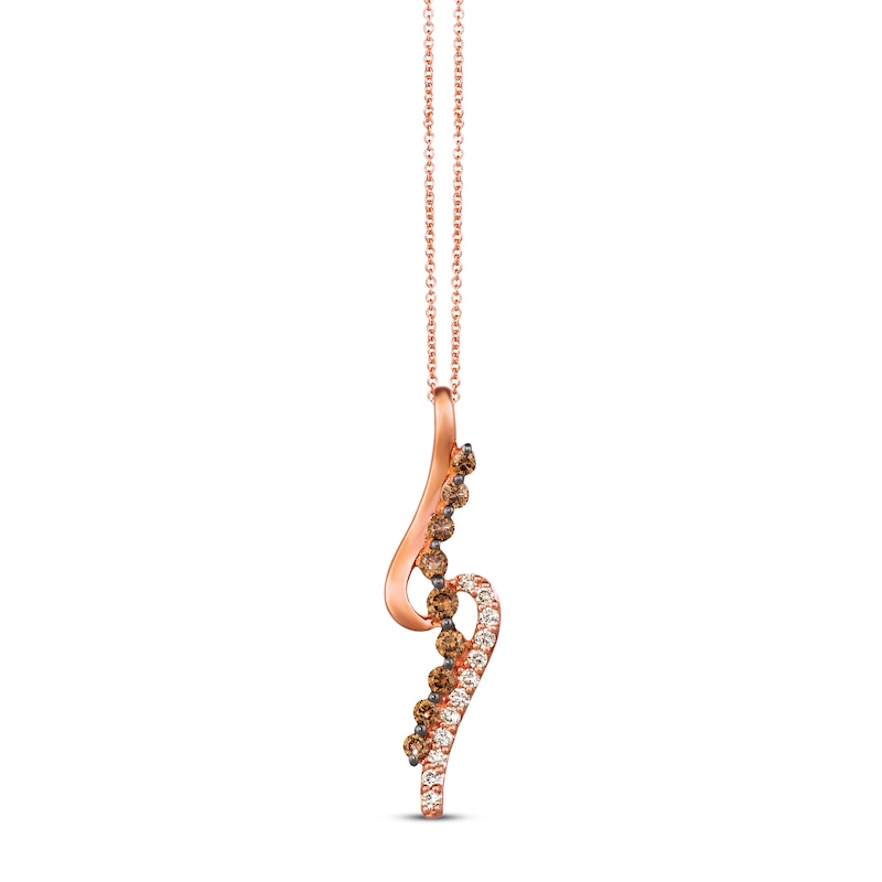 Le Vian Chocolate Diamond Necklace 3/4 ct tw 14K Strawberry Gold