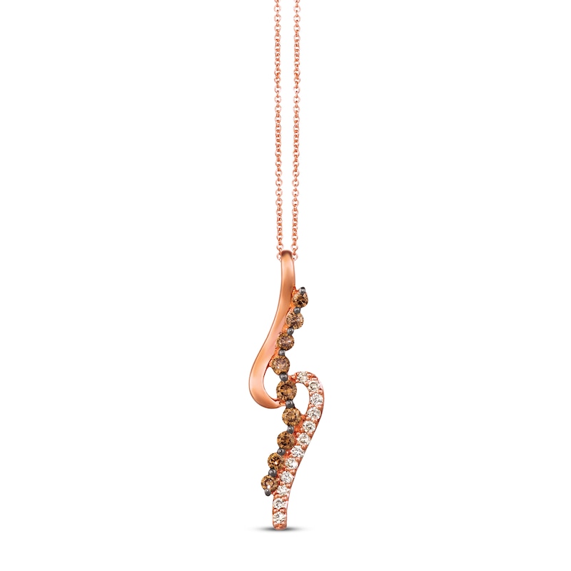 Main Image 1 of Le Vian Chocolate Diamond Necklace 3/4 ct tw 14K Strawberry Gold