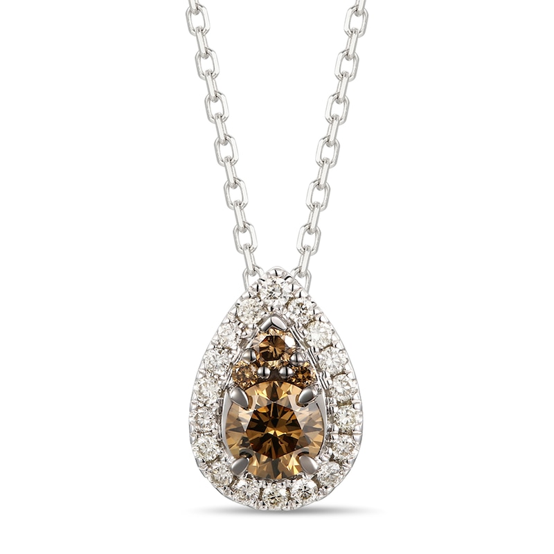 Le Vian Chocolate Diamond Necklace 1/2 Round 14K Vanilla Gold