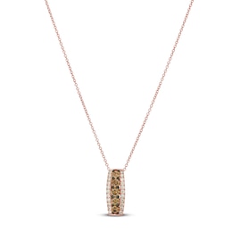 Le Vian Diamond Necklace 5/8 ct tw Round 14K Strawberry Gold