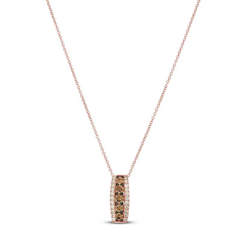 Main Image 1 of Le Vian Diamond Necklace 5/8 ct tw Round 14K Strawberry Gold