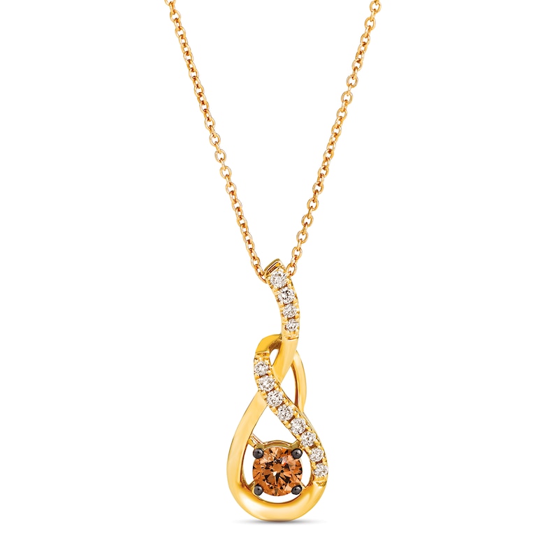 Main Image 1 of Le Vian Chocolate Diamond Necklace 1/2 ct tw 14K Honey Gold