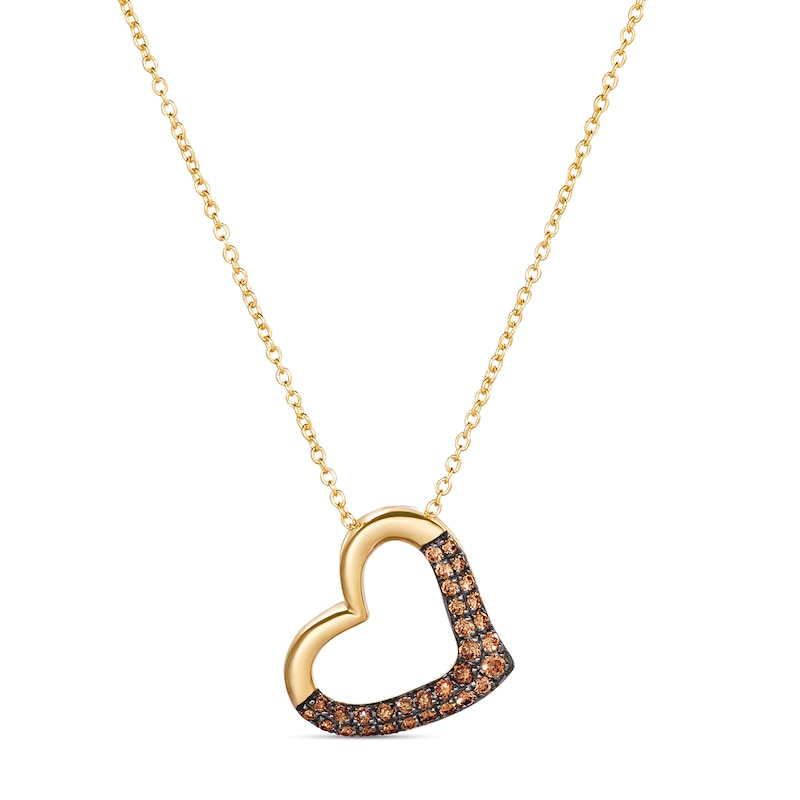 Main Image 1 of Le Vian Diamond Necklace 1/5 ct tw Round 14K Honey Gold