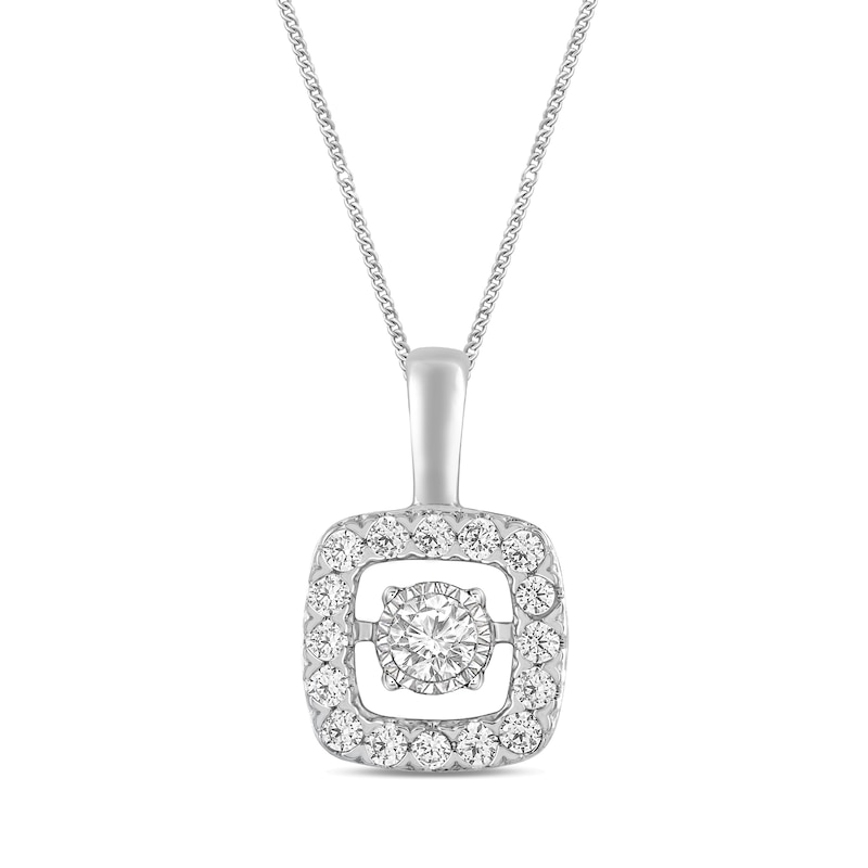 Main Image 1 of Diamonds in Rhythm 1/3 ct tw Necklace 10K White Gold