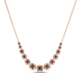Le Vian Diamond Necklace 4-1/4 ct tw 14K Strawberry Gold