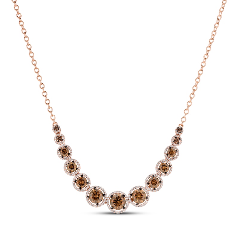 Main Image 1 of Le Vian Diamond Necklace 4-1/4 ct tw 14K Strawberry Gold