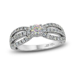 THE LEO First Light Diamond Ring 1 ct tw Round 14K White Gold