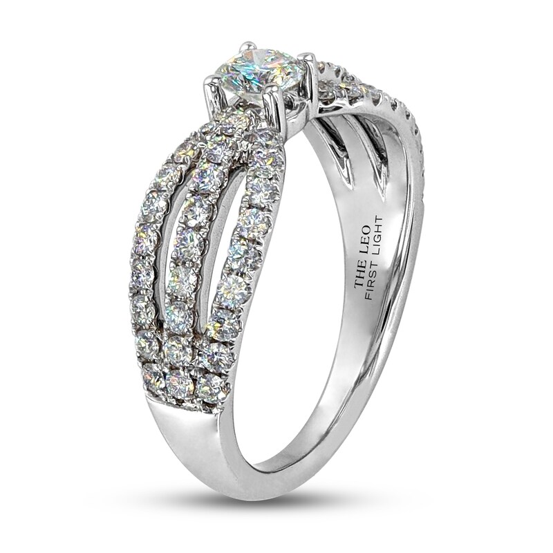 Main Image 2 of THE LEO First Light Diamond Ring 1 ct tw Round 14K White Gold