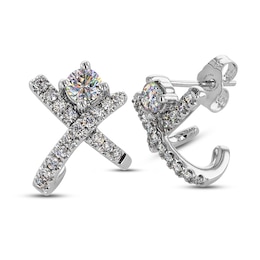 THE LEO First Light Diamond Earrings 3/4 ct tw Round 14K White Gold