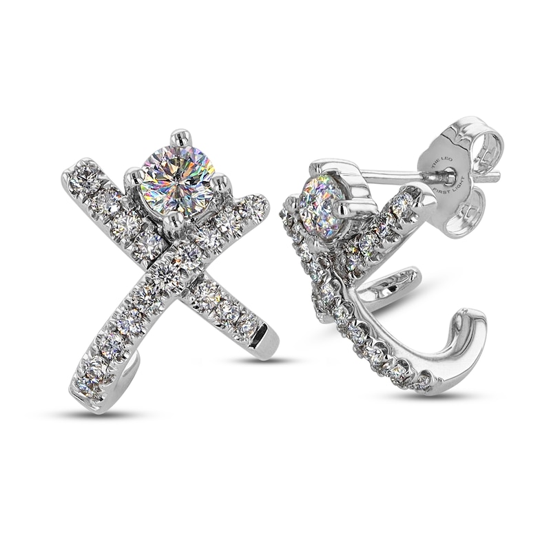 Main Image 1 of THE LEO First Light Diamond Earrings 3/4 ct tw Round 14K White Gold