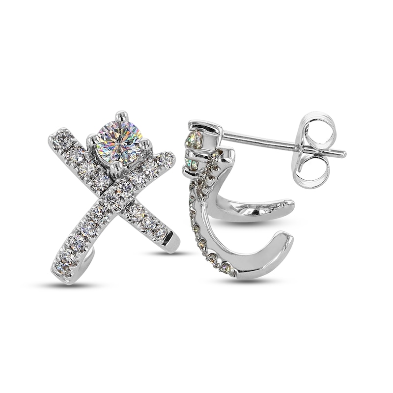 Main Image 3 of THE LEO First Light Diamond Earrings 3/4 ct tw Round 14K White Gold