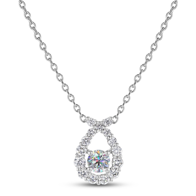 THE LEO First Light Diamond Necklace 1/2 ct tw Round 14K White Gold