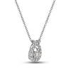 Thumbnail Image 1 of THE LEO First Light Diamond Necklace 1/2 ct tw Round 14K White Gold