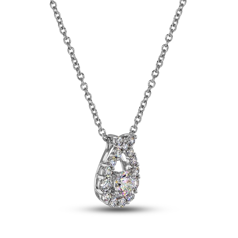 THE LEO First Light Diamond Necklace 1/2 ct tw Round 14K White Gold