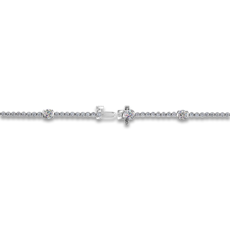 THE LEO First Light Diamond Bracelet 2-1/2 ct tw Round 14K White Gold
