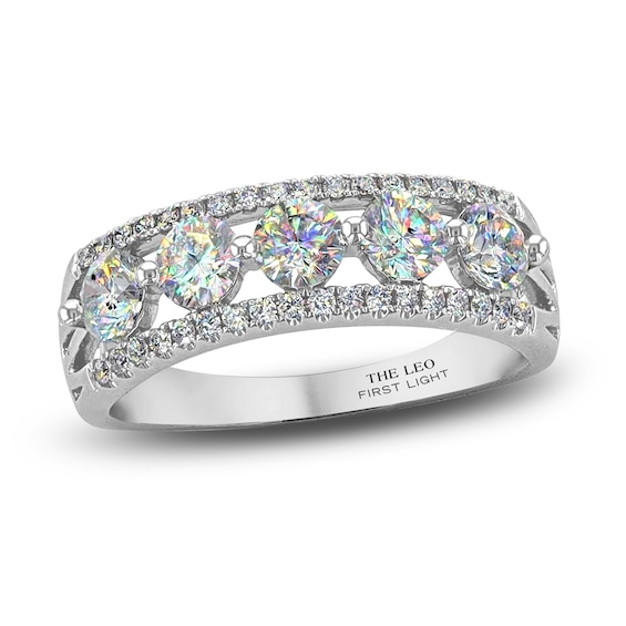 THE LEO First Light Diamond Ring 11/2 ct tw Round 14K White Gold Jared