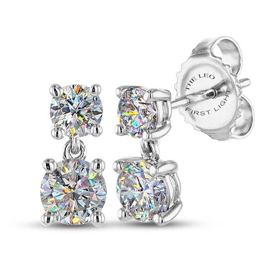 Jared The Galleria Of Jewelry THE LEO First Light Diamond Earrings 1-1/5 ct tw Round 14K White Gold