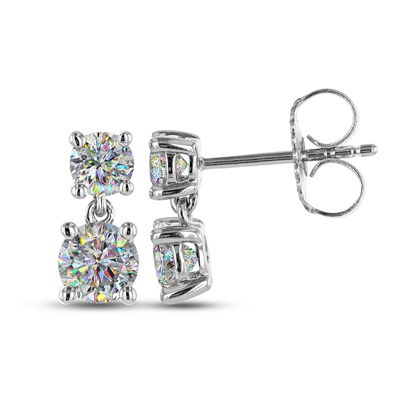 THE LEO First Light Diamond Earrings 1-1/5 ct tw Round 14K White Gold