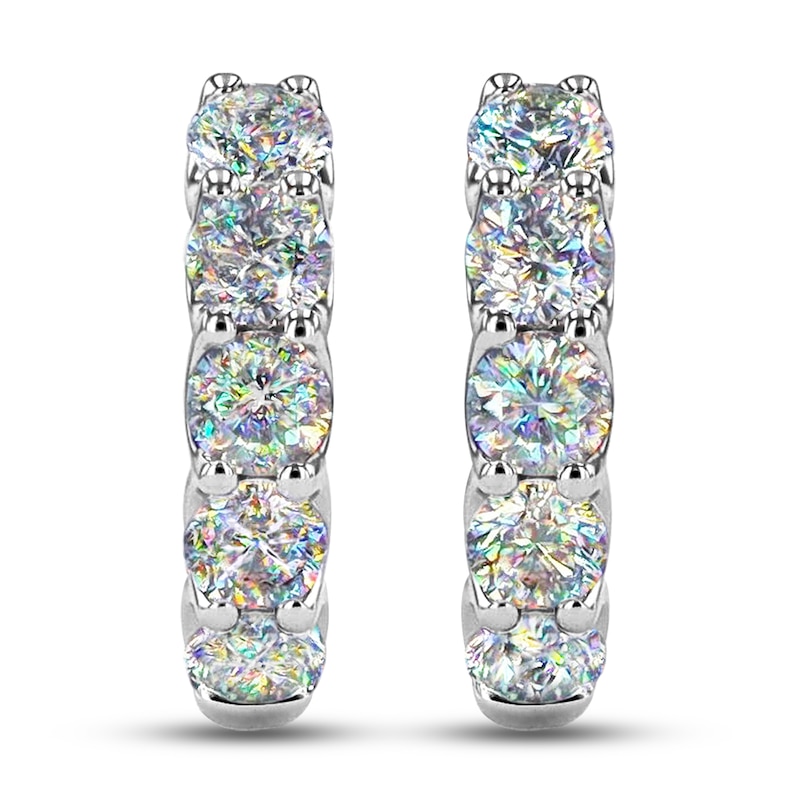 THE LEO First Light Diamond Earrings 2 ct tw Round 14K White Gold