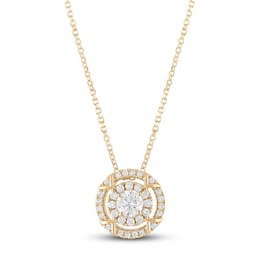 Vera Wang WISH Diamond Necklace 3/4 ct tw Round 10K Yellow Gold